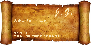 Jakó Gusztáv névjegykártya
