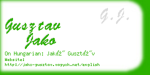 gusztav jako business card